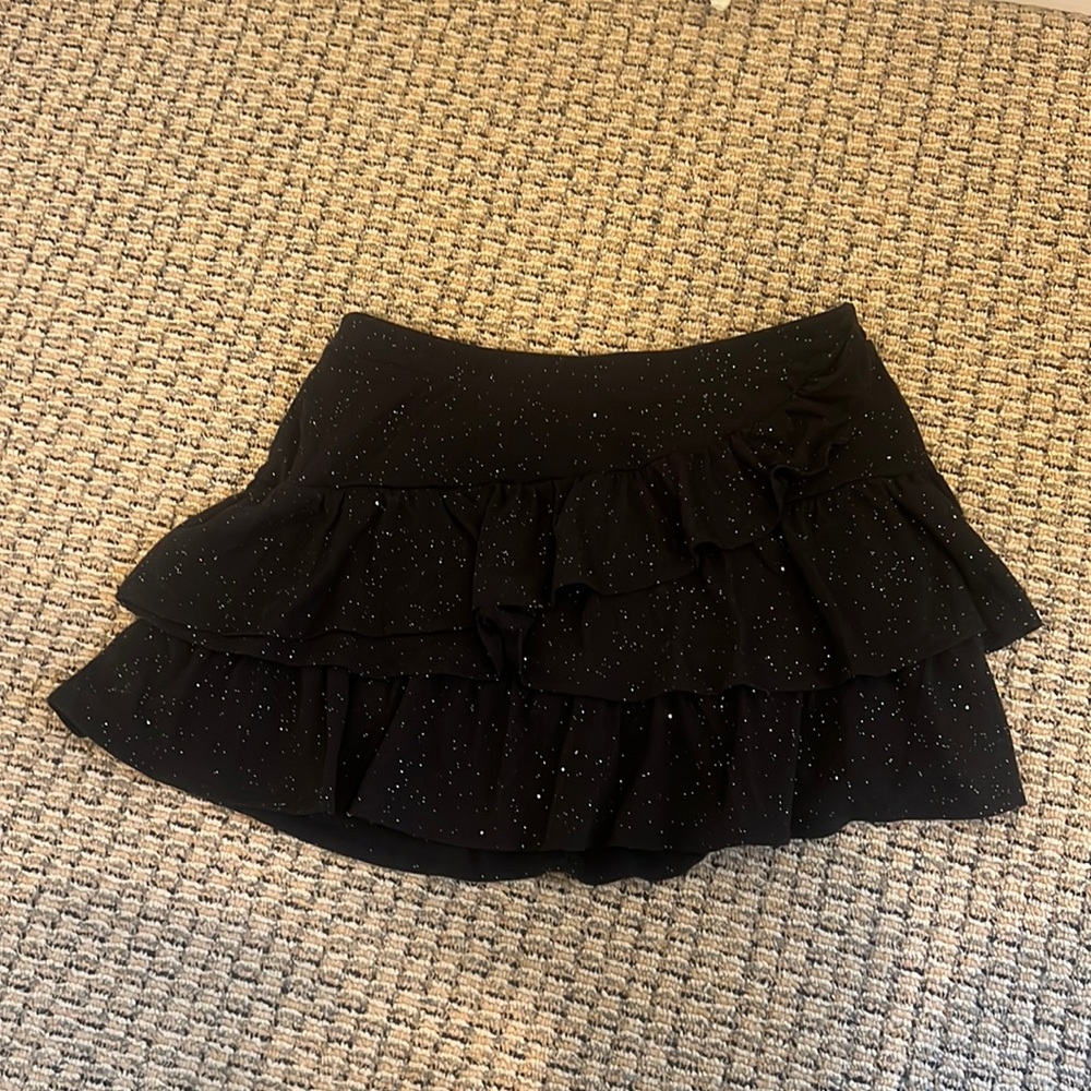 Justice black skort